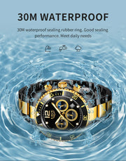 LIGE Men Watch Fashion Full Steel Military Waterproof Quartz Watches for Men Top Brand Luxury Military Chronograph Montre Homme