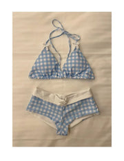 Sexy Two-Piece Bikini Swimwear Women's Korean Style Hot Spring Suit Small Chest Gathered Baseini Thermal Spa Swimsuit
