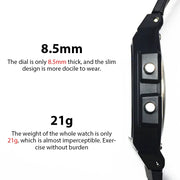 Fashion Simple Sport Electronic Watch LED Digital Multi-function Watches Waterproof PU Strap Alarm Clock Gift For Women/Men