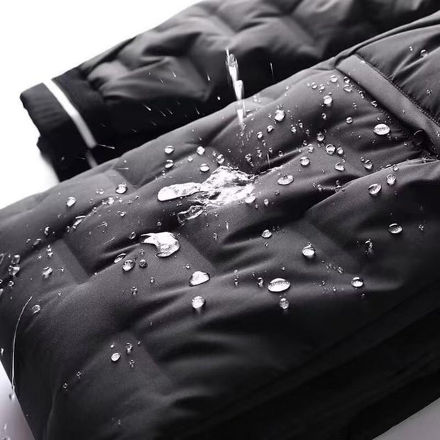 Down Padded Men's Pants Drawstring Warm Padded Sweatpants Loose Jogging Pants Thickened Warm Cotton Pants Thermal Down Trousers
