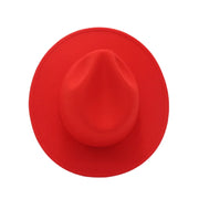 Classic Women Fedora Hats Autumn Winter Gentleman Jazz Felt Hat For Men Retro Church Lady Flat Wide Brim Dress Hat