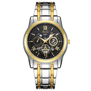 ORUSS New Style Fashion Brand Men's Quartz Watch Luxury Roman Dial Luminous Waterproof Sports Automatic Date Business Man Watch