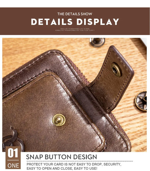 BULLCAPTAIN Brand Men's Wallet Genuine Leather Purse Male Rfid Wallet Multifunction Storage Bag Coin Purse Wallet's Card Bags