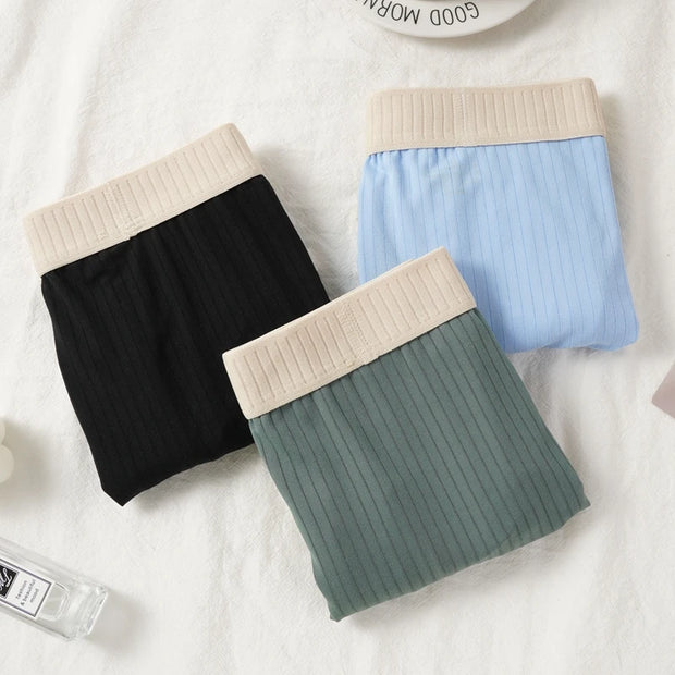 2 PCS/SET Men's Boxer Shorts Underwear  Man Underpants Sexy Panties Striped Homme U Convex Shorts Lingerie Male Boxers