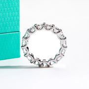 AnuJewel  4.5mm D Color Moissanites Eternity Band Ring 925 Sterling Silver Wedding Rings for Women Jewelry Gifts Wholesale