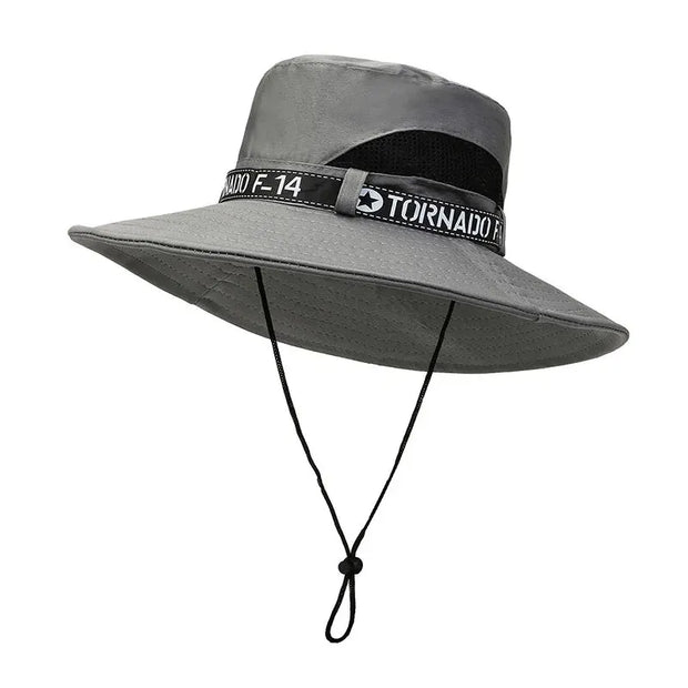 New Hot Selling Spring Summer Bucket Hat Men's Solid Color Big Brim Sun Hat Women's Folding Fishing Mountaineering Outdoor Hat