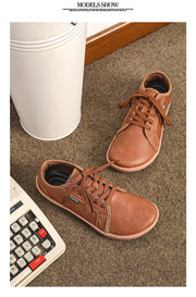 Men's Wide-toe Barefoot Shoes Lightweight Soft-soled Casual Walking Minimalist Breathable Artificial Leather Low-top Sneakers
