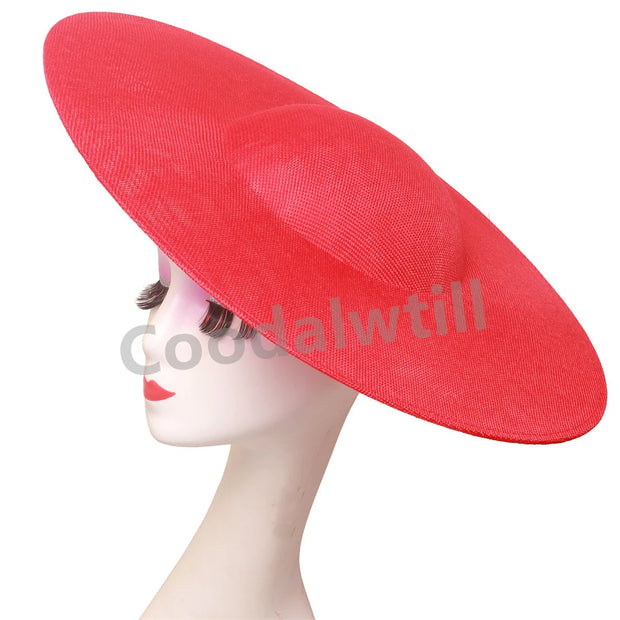 40CM Big Fascinators Base Wedding Millinery Supplies DIY Hair Accessories Hat Women Kentucky Derby Large Fascinator Base