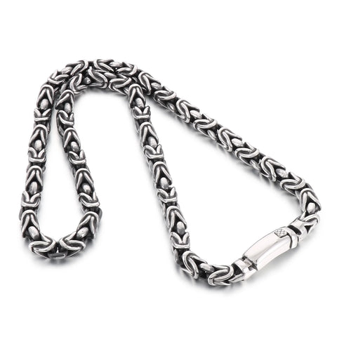8mm Singular Byzantine Chain Bracelet & Necklace - Stainless Steel 316L - KB170399-KJX