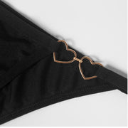 Black Sexy Underpant Cute Love Panties Daddy's Girl Thong for Women Seamless Female Underwear Pure Cotton Crotch Girls Low Waist