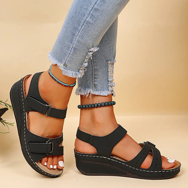 Fashion Women Sandals Shoes Wedge Walking Shoes Huaraches Women's Sandals Breathable Comfortable Footwear Sandalias Mujer Female