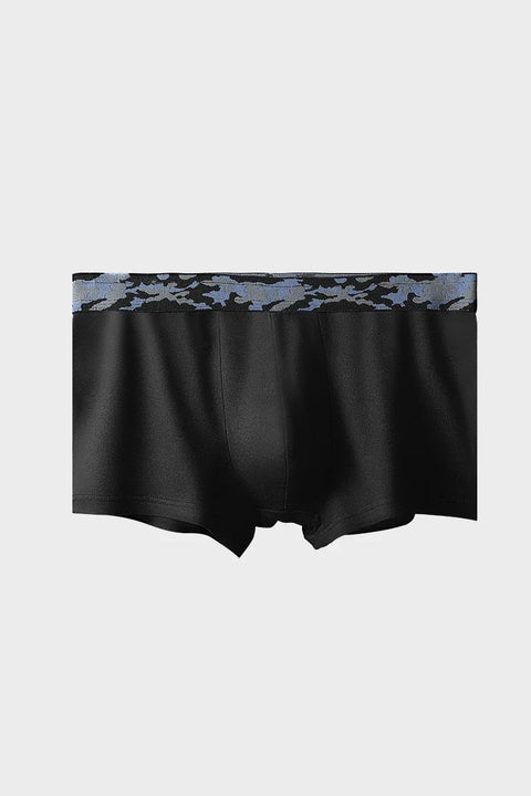 Men's ultra-thin breathable ice silk seamless one-piece sexy boxers
