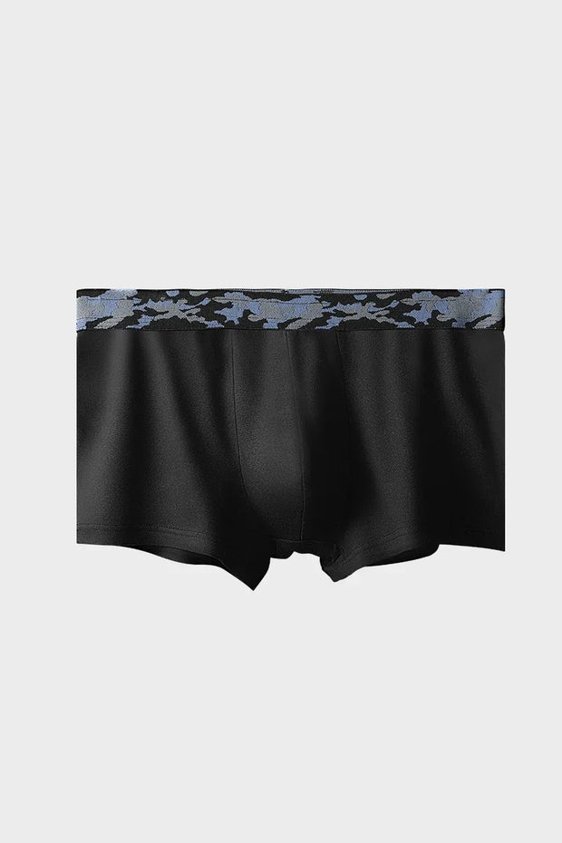 Men's ultra-thin breathable ice silk seamless one-piece sexy boxers