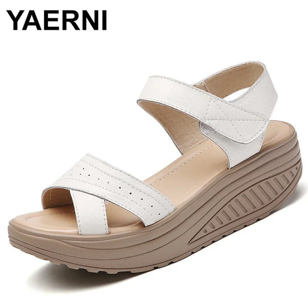 Women Sandals Wedge Heels Sandals Summer Shoes For Women Elegant Heeled Sandalias Mujer Summer Footwear Female Wedges Shoes New