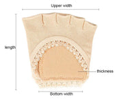 New Five Toes Forefoot Pad Women High Heels Wear-resistant Half Socks Lace Lace Invisible Socks Calluses Corns Foot Pain Care