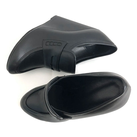 Elegant Wedges Shoes for Women Round Toe High Heel Pumps Comfortable Wedge Heels Footwear Full Black Customized By Aimirlly