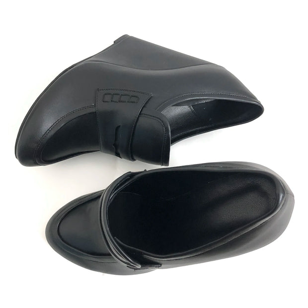 Elegant Wedges Shoes for Women Round Toe High Heel Pumps Comfortable Wedge Heels Footwear Full Black Customized By Aimirlly