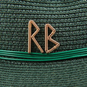 Fashionable Metal Letter Straw Hats for Women Men Summer Outdoor Holidays Beach Sun Hat Panama Hat