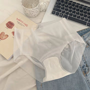 Summer Ice Silk Seamless Underwear Ladies Summer Ultra-thin Sense Quick-drying Pants 3D Peach Hip Fitness Briefs Panties