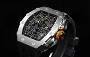 TSAR BOMBA Watch for Men Top Brand Luxury Waterproof Quartz Wristwatch Tonneau Clock Gift Chronograph Rectangle Mens Watch