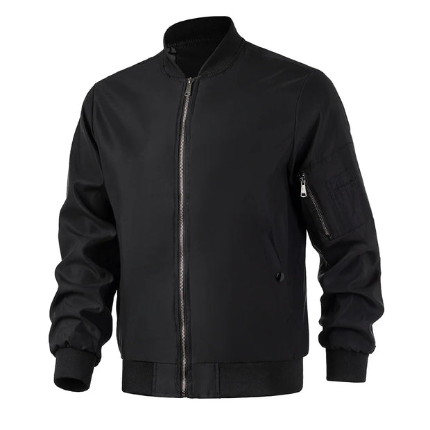 Men Bomber Jacket Thin Slim Long Sleeve baseball Jackets Mens Windbreaker Zipper Windbreaker Jacket Male Outwear Brand Clothing
