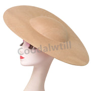 40CM Big Fascinators Base Wedding Millinery Supplies DIY Hair Accessories Hat Women Kentucky Derby Large Fascinator Base