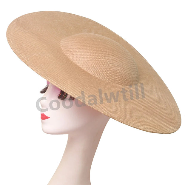 40CM Big Fascinators Base Wedding Millinery Supplies DIY Hair Accessories Hat Women Kentucky Derby Large Fascinator Base
