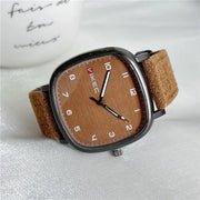 Brand Quartz Watch Youth Student Watch Vintage Square Dial Leather Belt Wristwatch Casual Fashion Men Women Gift Clock Wholesale