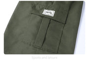 Summer Men's Cargo Shorts 2025 Loose Casual Below Knee Pants Elastic Waist Plus Size Outdoor Jogging Tactical Capri Sweatpants