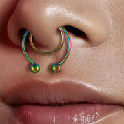Bull Head And Horn Nose Clip Ring Men Women Fake Septum Piering Body Jewelry Fashion Non Perforation Bat Nose Rings Studs 2025