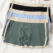 2 PCS/SET Men's Boxer Shorts Underwear  Man Underpants Sexy Panties Striped Homme U Convex Shorts Lingerie Male Boxers