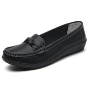 Fashion Wedge Women Flats Genuine Leather Outdoor Shoes Woman Footwear Shoes Women Moccasins Round Toe Chaussure Femme Plus Size