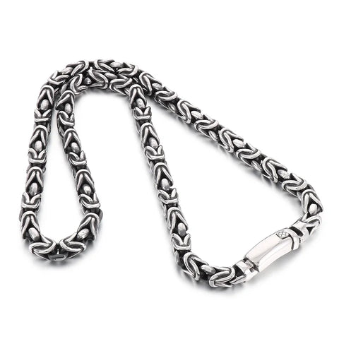 8mm Singular Byzantine Chain Bracelet & Necklace - Stainless Steel 316L - KB170399-KJX