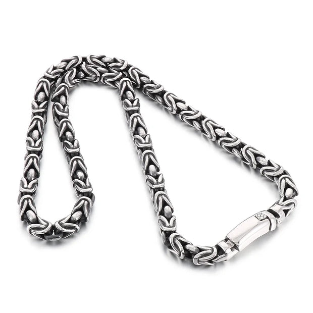8mm Singular Byzantine Chain Bracelet & Necklace - Stainless Steel 316L - KB170399-KJX
