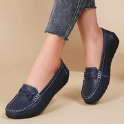 Fashion Wedge Women Flats Genuine Leather Outdoor Shoes Woman Footwear Shoes Women Moccasins Round Toe Chaussure Femme Plus Size