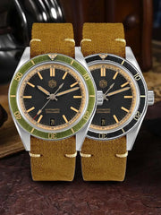 San Martin 39.5mm Men Dive Watch Vintage Distressed Effect NH35 Automatic Mechanical Watch Waterproof 200m C3 Lume SN0116 Reloj