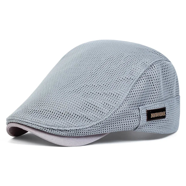Men NEW York Label Mesh Breathability Newsboy Caps British Painters Hats Spring and Summer Flat Cap Hip Hop Berets Hat