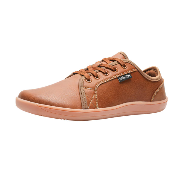 Men's Wide-toe Barefoot Shoes Lightweight Soft-soled Casual Walking Minimalist Breathable Artificial Leather Low-top Sneakers