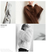 AMII Minimalist Women's Wool Cardigan 2025 Autumn New Gentle French Pearls Plume Tops Drop Sleeves Knitted Sweater 12541113