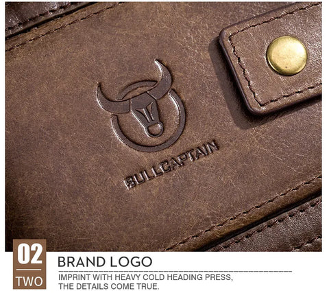 BULLCAPTAIN Brand Men's Wallet Genuine Leather Purse Male Rfid Wallet Multifunction Storage Bag Coin Purse Wallet's Card Bags