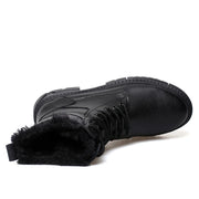 British Style Male Walking Footwear Luxury Brand Outdoor Boots High Quality Man Ankle Boots Warm Plush Fur Winter Shoes High Top