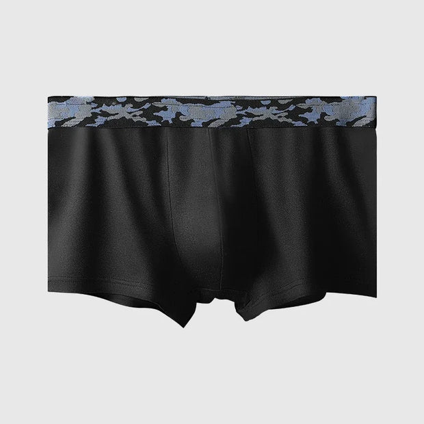 Men's ultra-thin breathable ice silk seamless one-piece sexy boxers