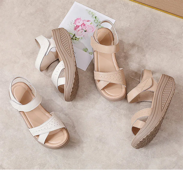 Women Sandals Wedge Heels Sandals Summer Shoes For Women Elegant Heeled Sandalias Mujer Summer Footwear Female Wedges Shoes New