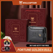 BULLCAPTAIN Brand Men's Wallet Genuine Leather Purse Male Rfid Wallet Multifunction Storage Bag Coin Purse Wallet's Card Bags