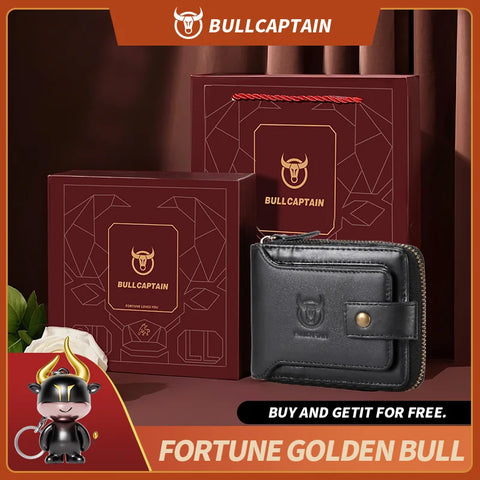 BULLCAPTAIN Brand Men's Wallet Genuine Leather Purse Male Rfid Wallet Multifunction Storage Bag Coin Purse Wallet's Card Bags