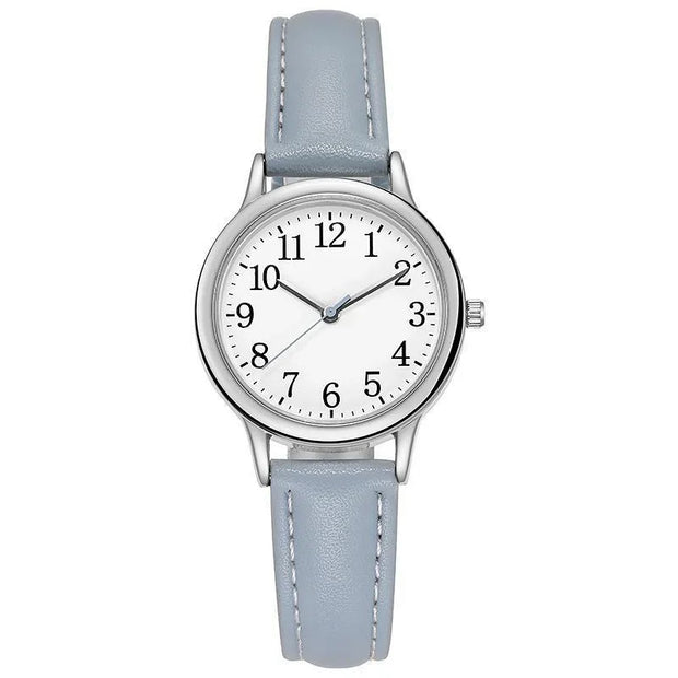 Women Quartz Watch Easy To Read Arabic Numerals Simple Dial PU Leather Strap Lady Candy Color  Reloj De Mujer Montre Femme