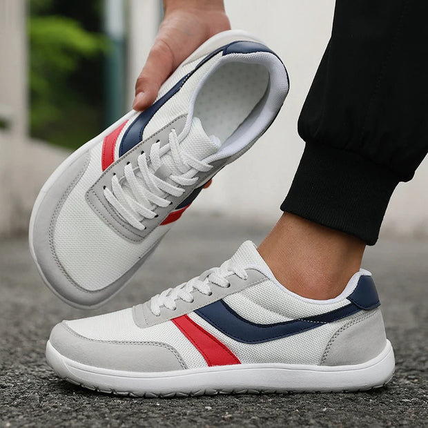 New Wide Toe Men Shoes Casual Versatile Soft Sole Wide Last Shoes Walking Sneakers Breathable Mesh Comfortable Barefoot Shoes