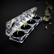 Transparent Crystal Ring Box Jewelry Packaging Box High Quality Acrylic Earring Wedding Storage Clear Packaging Gift Case