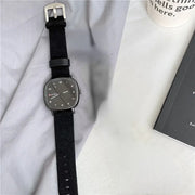Brand Quartz Watch Youth Student Watch Vintage Square Dial Leather Belt Wristwatch Casual Fashion Men Women Gift Clock Wholesale
