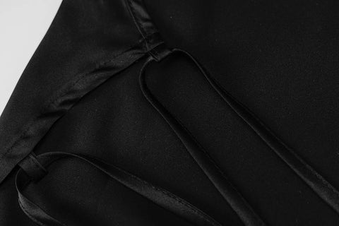 Dulzura Lace Patchwork Satin Mini Dress Women Bodycon Sexy Lace Up Backless Short Dress Party Elegant Clothes Birthday Evening